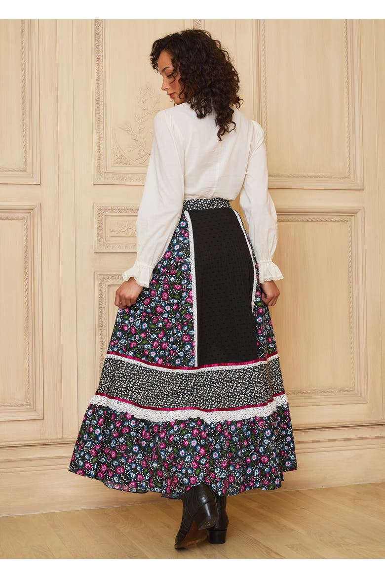 Melissa Vintage Style Cotton Maxi Skirt, ModCloth x Gunne Sax, Alternate, color, Enchanting Bloom