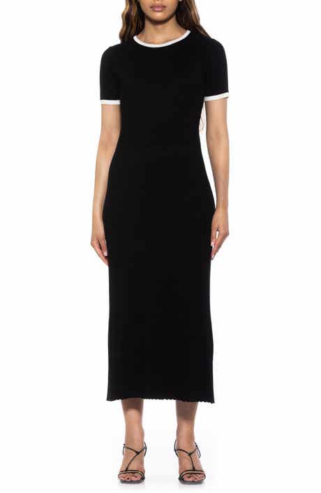 Alexia Admor Keiko Rib Ringer Midi Sweater Dress