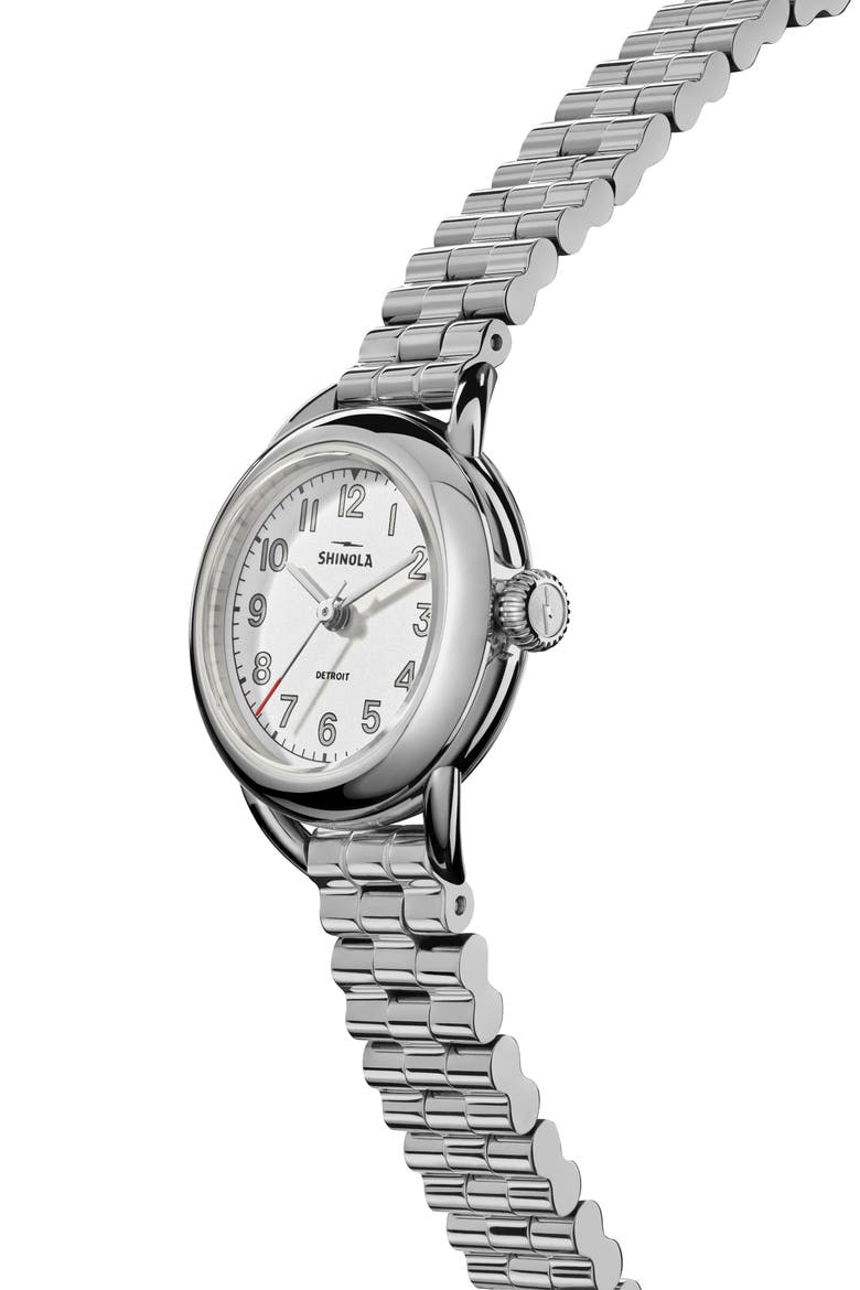 Runabout Bracelet Watch, 25mm, Alternate, color, WHITE