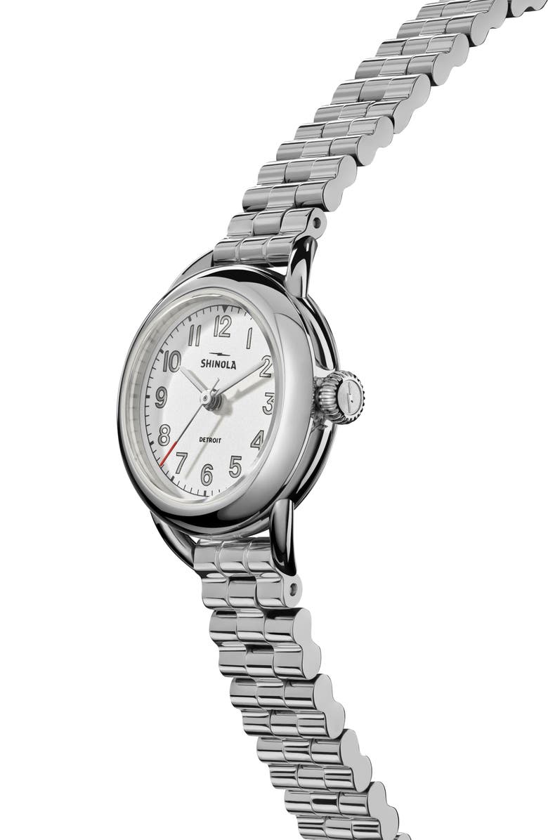 Shinola Runabout Bracelet Watch, 25mm, Alternate, color, White