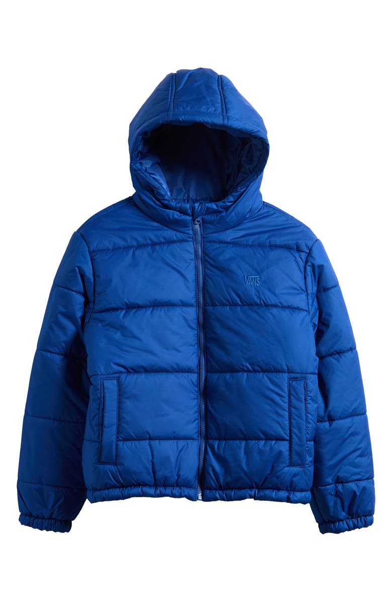 Vans Kids' Hillgate Cropped Puffer Jacket, Main, color, True Blue