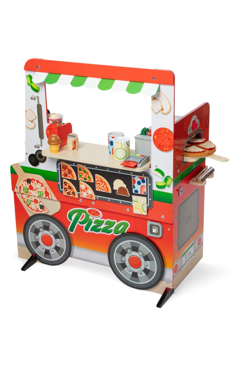 Melissa & Doug Pizza Food Truck Playset, Main, color, Multi
