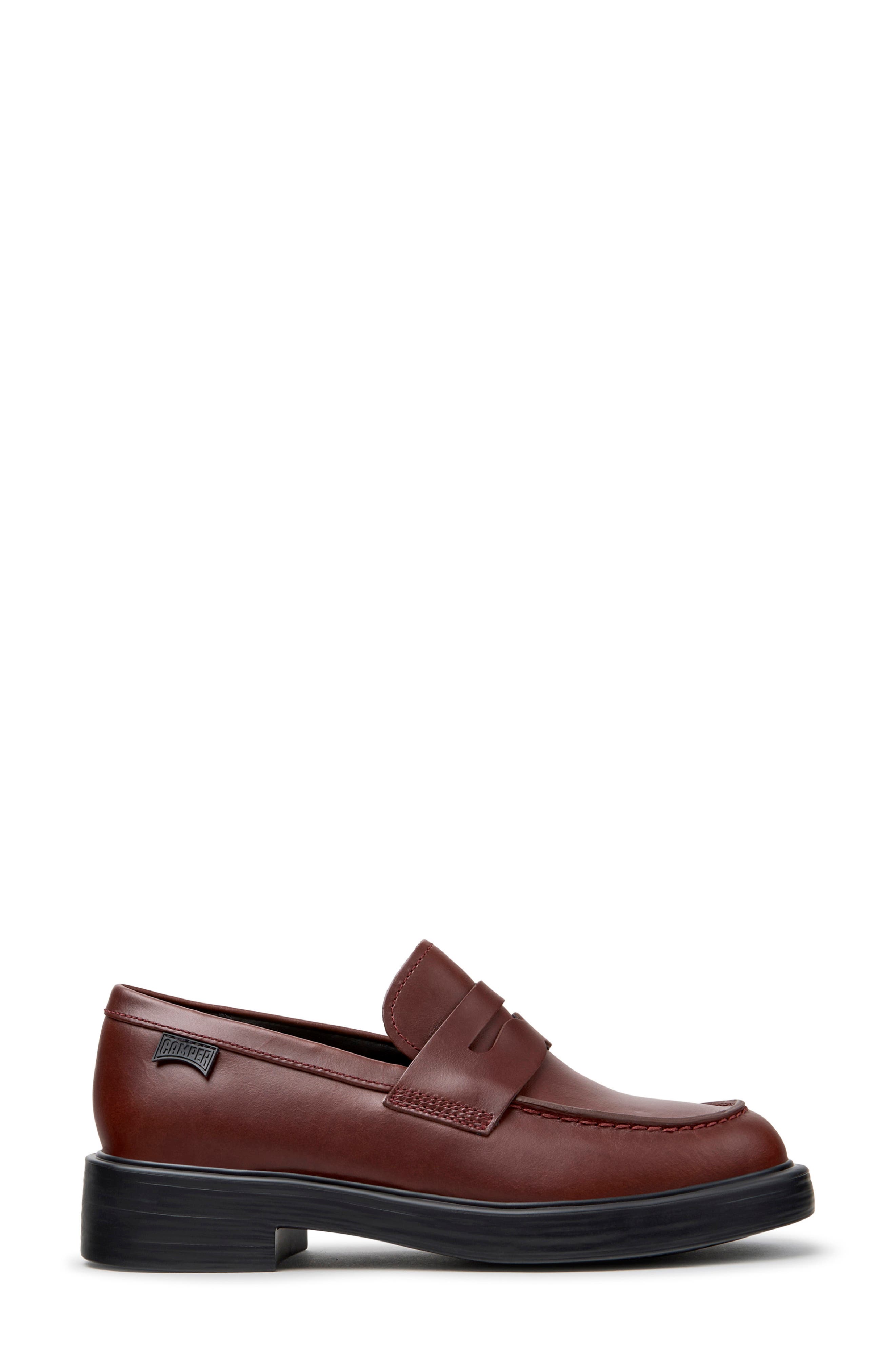 Dean Twins Leather Loafer, Alternate, color, BURGUNDY