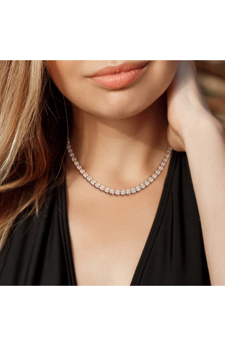 Julianna B. Lab-Grown Diamond Tennis Necklace 14k, Alternate, color, White Gold