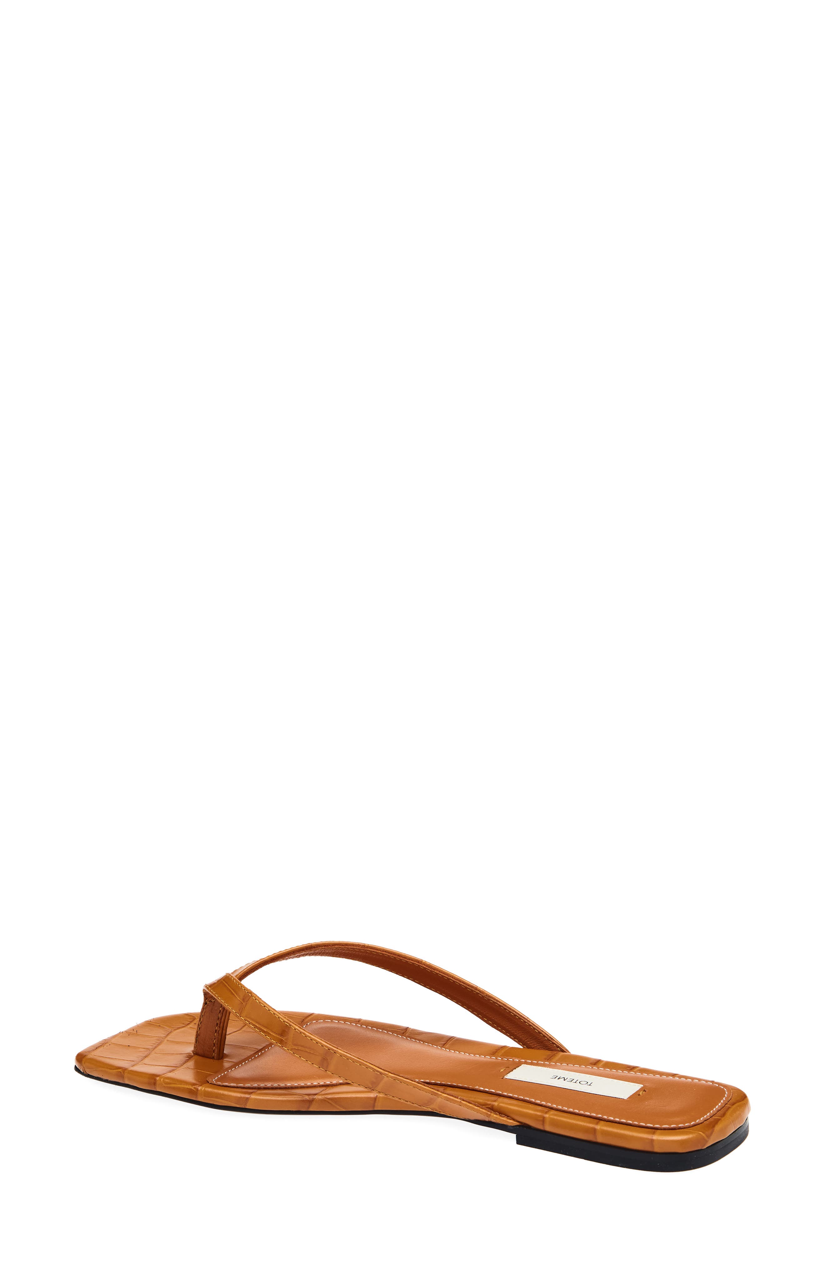 TOTEME Croc Embossed Flip Flop, Alternate, color, Orange