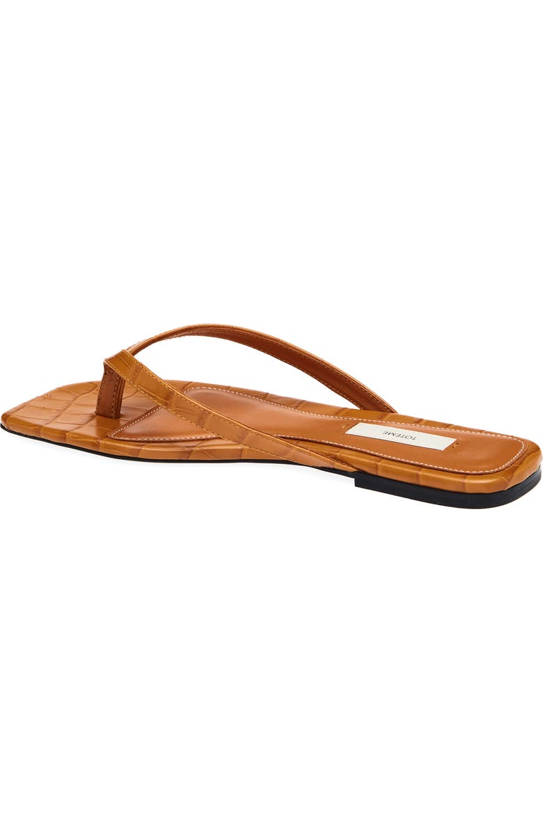TOTEME Croc Embossed Flip Flop, Alternate, color, Orange