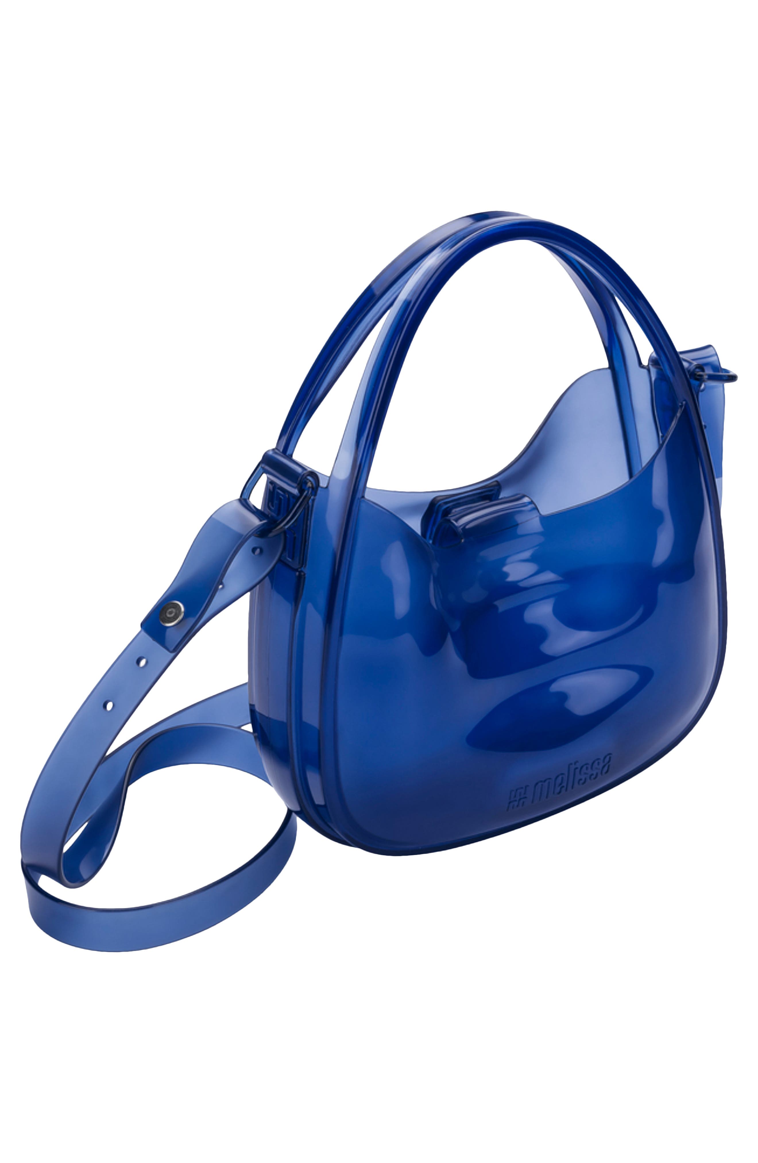Mirror Crossbody Bag, Alternate, color, TRANSPARENT BLUE