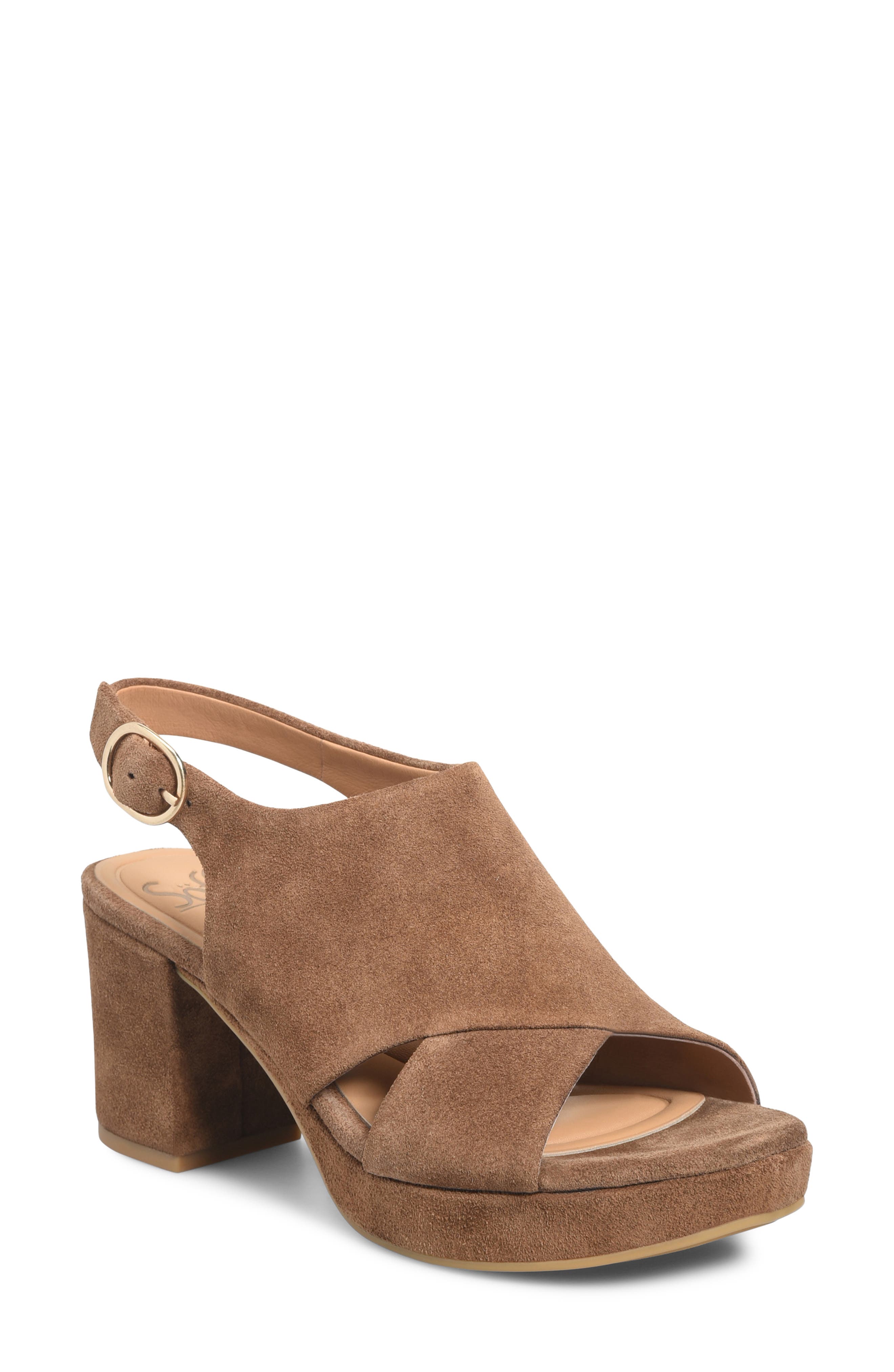 Liv Slingback Platform Sandal, Main, color, LIGHT BROWN