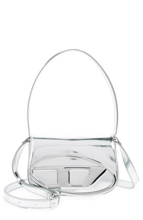 1Dr Logo Metallic Leather Handbag