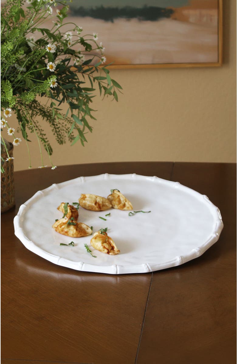 BEATRIZ BALL Collection Vida Cane Round Platter, Alternate, color, White