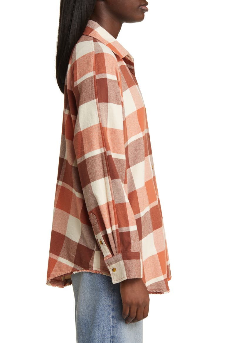 Pacific Dreams Cotton Flannel Shirt, Alternate, color, CINNAMON