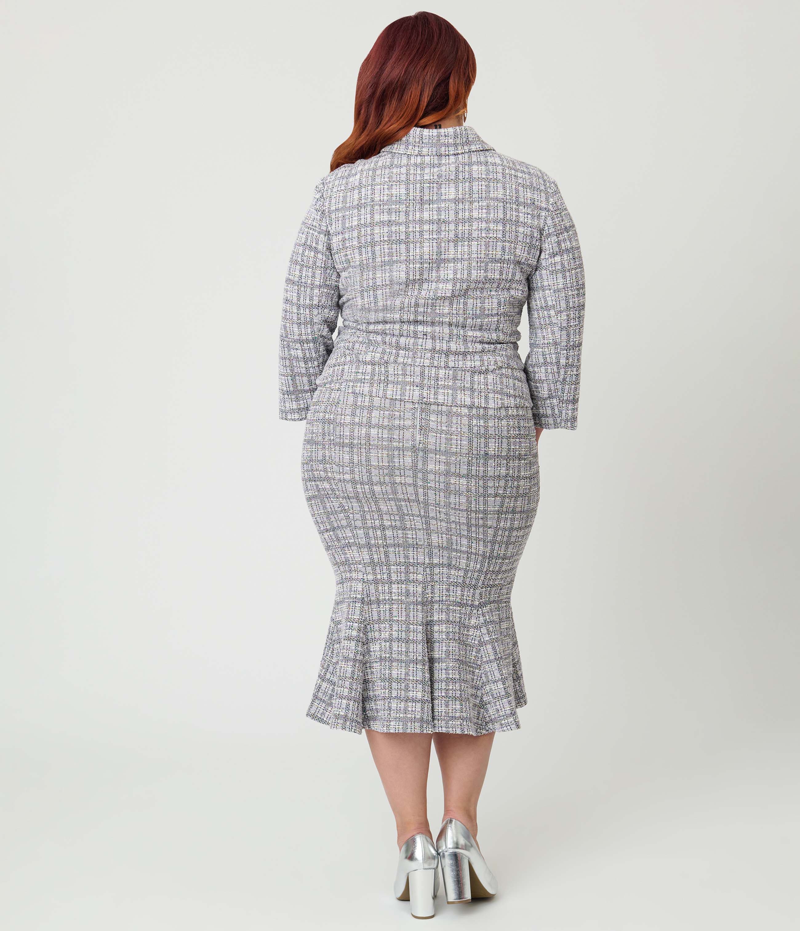 Plus Size Boucle Trumpet Skirt - image 2