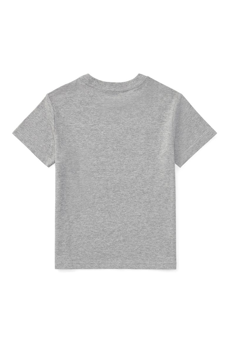 Kids' American Flag Appliqué Cotton T-Shirt, Alternate, color, ANDOVER HEATHER