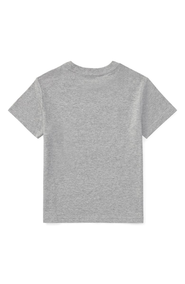 Polo Ralph Lauren Kids' American Flag Appliqué Cotton T-Shirt, Alternate, color, Andover Heather