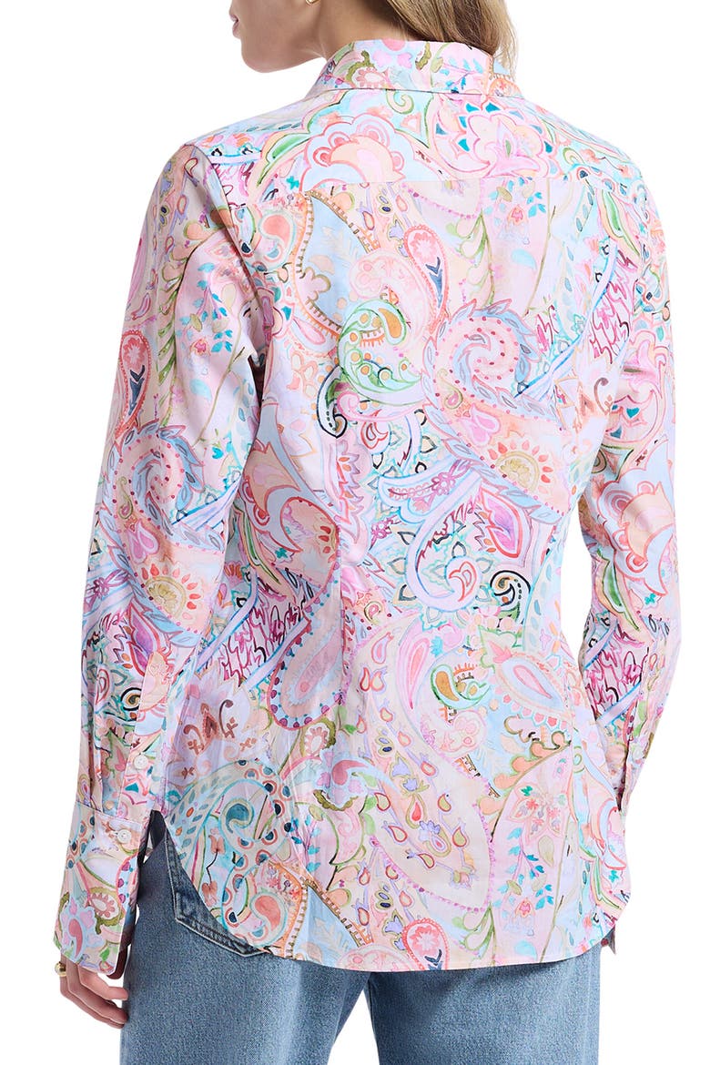 Priscilla Long Sleeve Woven Shirt, Alternate, color, PINK MULTI