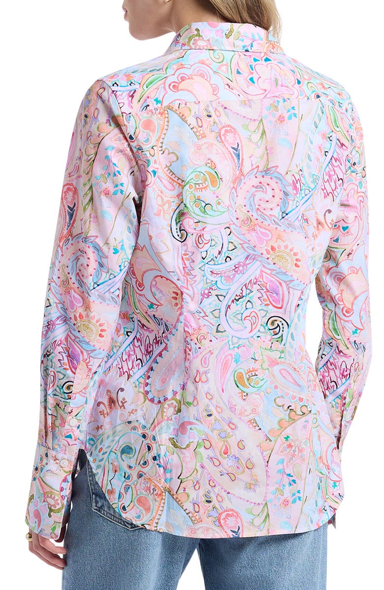 Robert Graham Priscilla Long Sleeve Woven Shirt, Alternate, color, Pink Multi