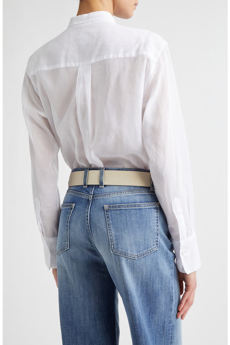 Cotton Poplin Tuxedo Shirt, Alternate, color, 01 WHITE