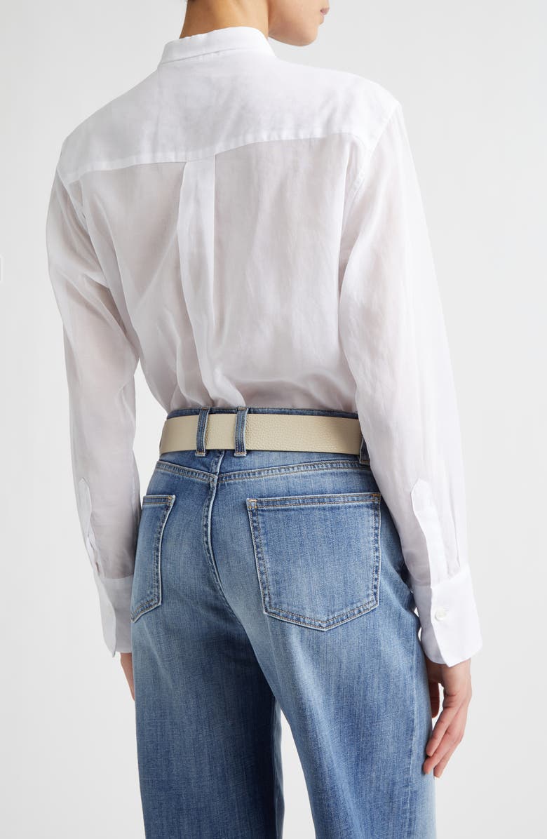 Eleventy Cotton Poplin Tuxedo Shirt, Alternate, color, 01 White