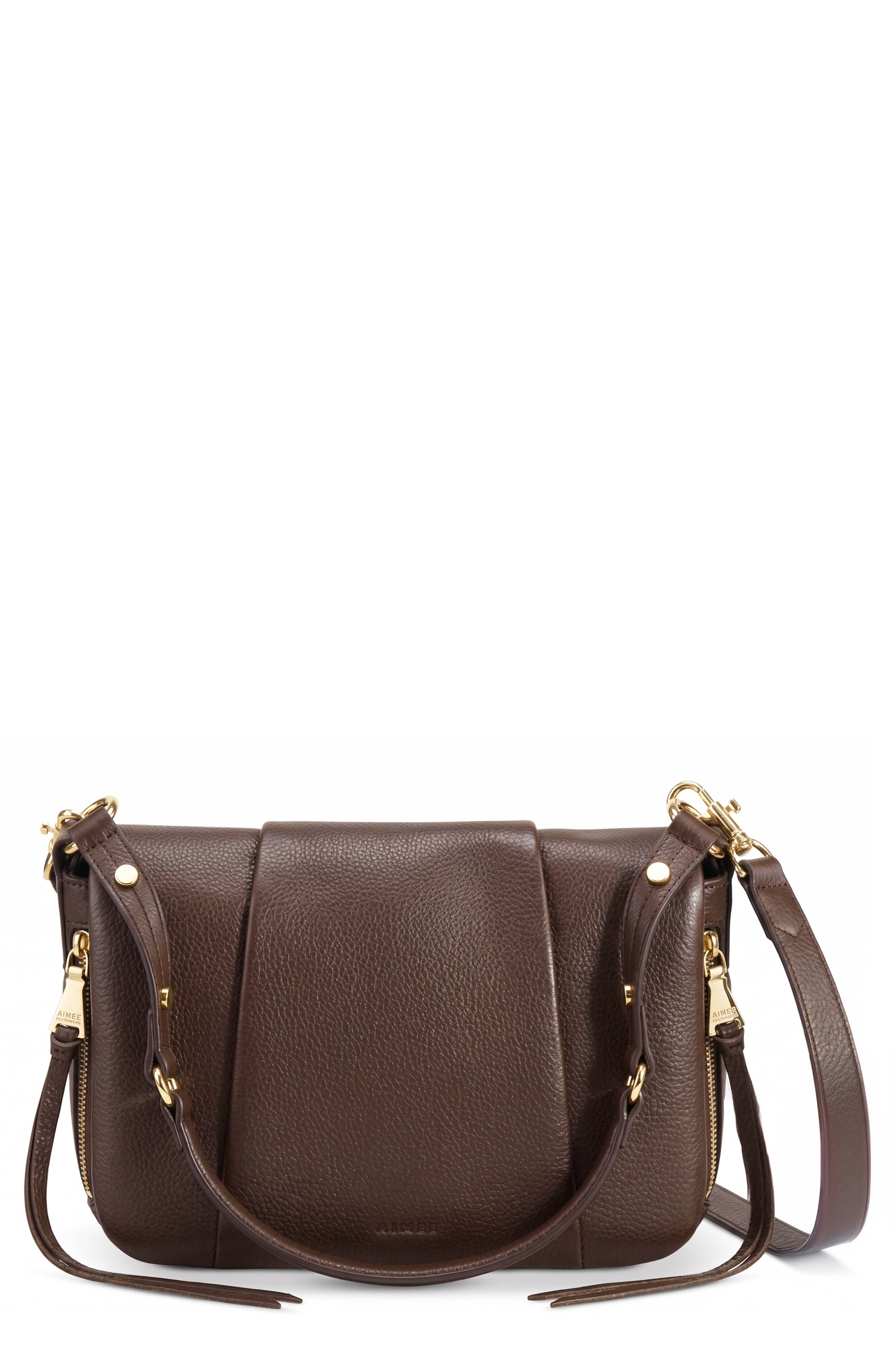 Corfu Convertible Shoulder Bag, Main, color, FUDGE