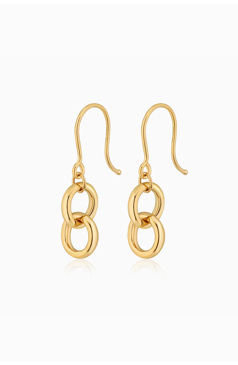 Oradina 14K Gold Forever Linked Drop Earrings, Main, color, Yellow Gold