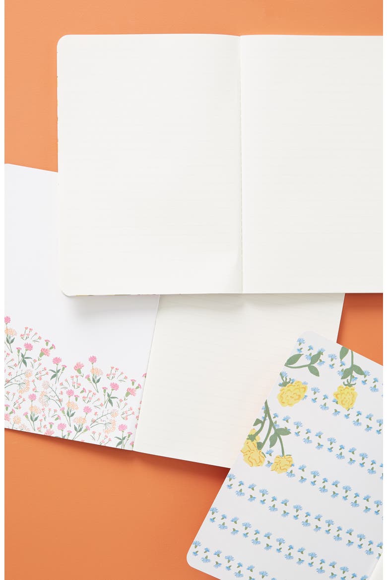 Anthropologie Jackie Diedam Set of 3 Journals, Alternate, color, RED MULTI