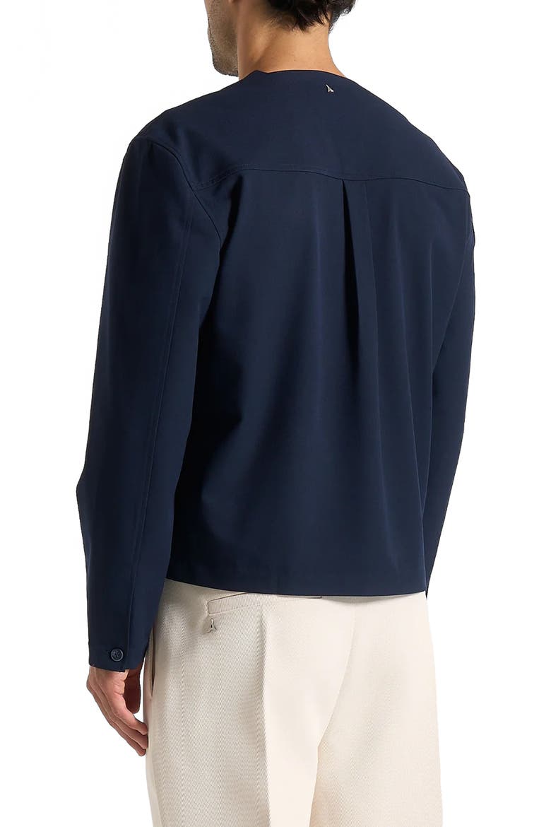 Zac Boxy V-Neck Long Sleeve Shirt, Alternate, color, Navy