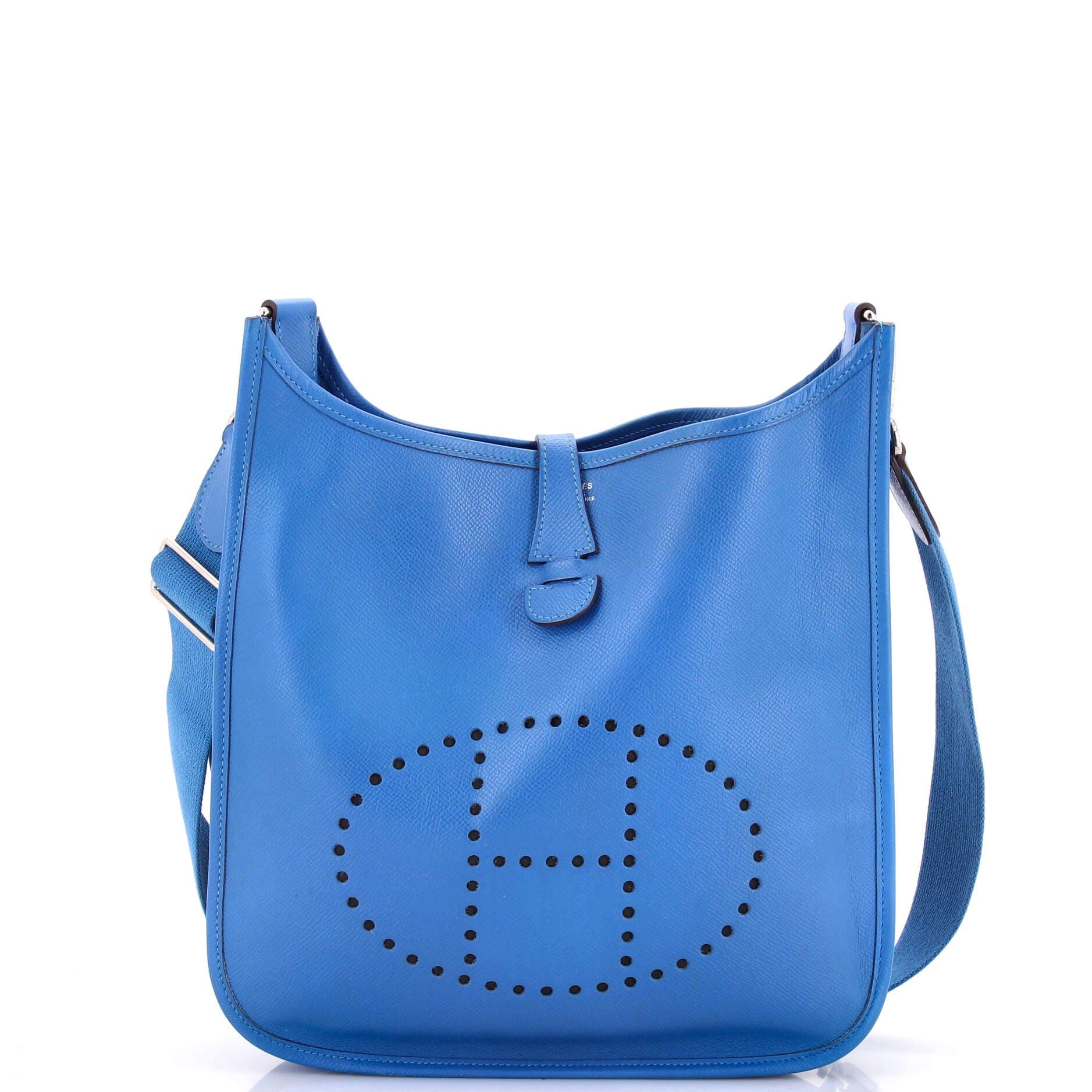 Pre-Owned Hermes Evelyne Bag Gen III Epsom PM, Main, color, Mykonos