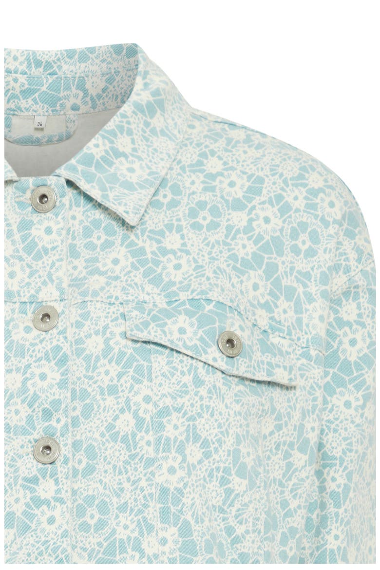 Calies Crop Trucker Jacket, Alternate, color, NILE BLUE