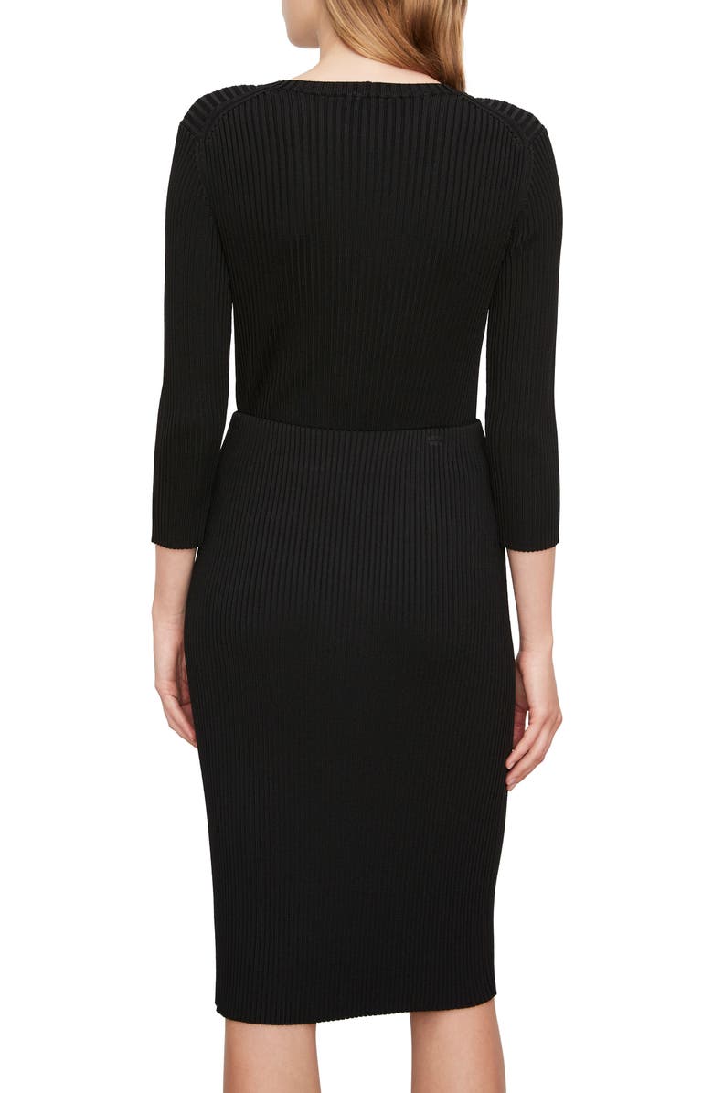 Vince Rib Sweater Skirt, Alternate, color, Black