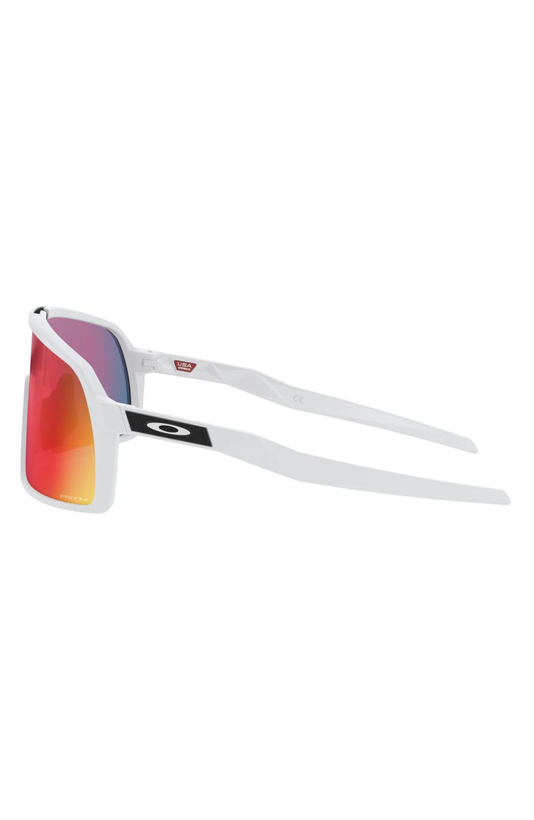 Oakley Sutro S 128mm Prizm<sup>™</sup> Wrap Shield Sunglasses, Alternate, color, White