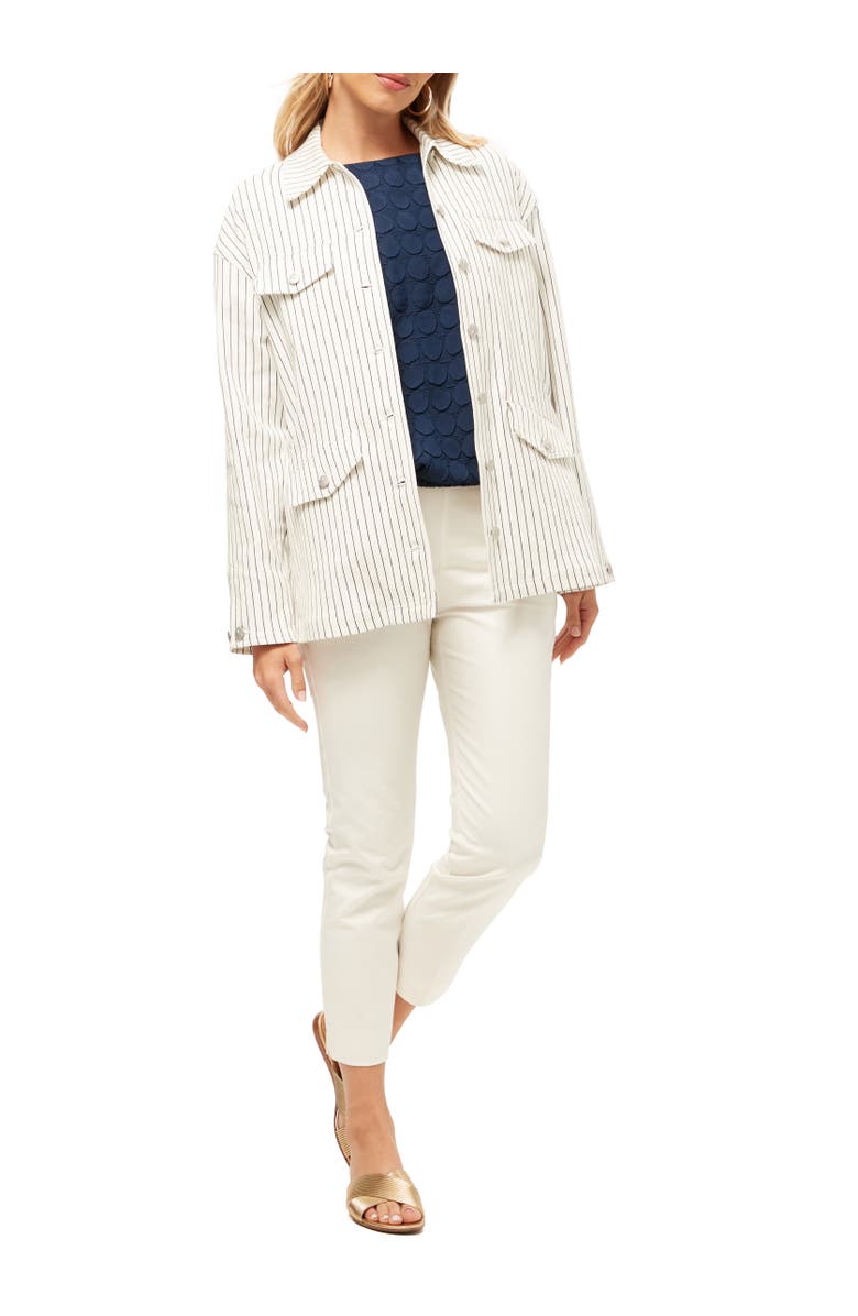 Trina Turk The Game Striped Oversized Jacket, Alternate, color, 