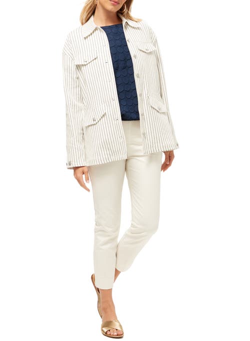 Trina Turk The Game Jacket In Whitewash/ink