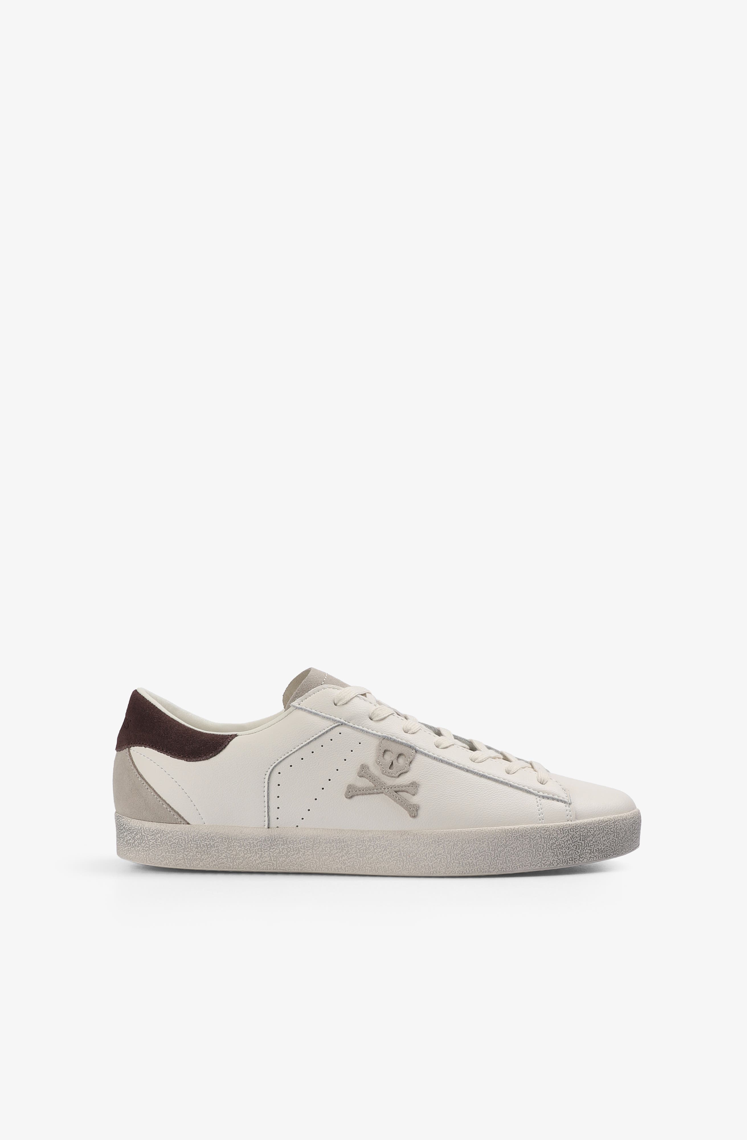 Side Skull Man Henry Sneakers, Main, color, Whiteburgundy