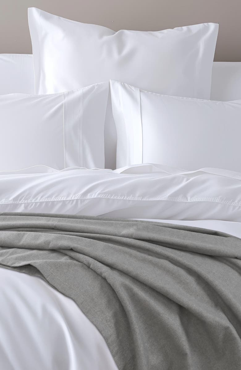 AZORES HOME Cotton Throw Blanket, Alternate, color, Heather Mid Grey