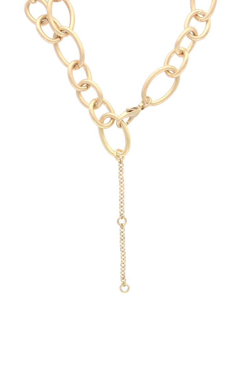 OLIVIA WELLES Catarina Crystal Necklace, Alternate, color, Worn Gold / Turquoise