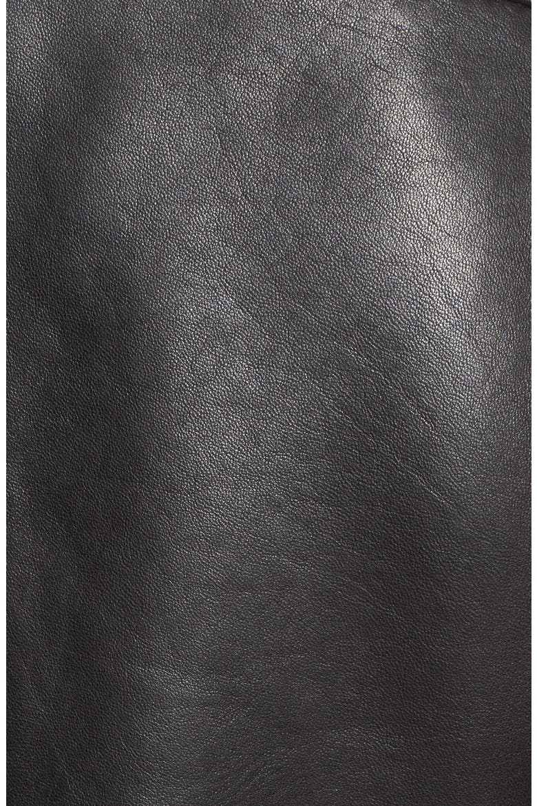 LEATHER COAT, Alternate, color, BLACK