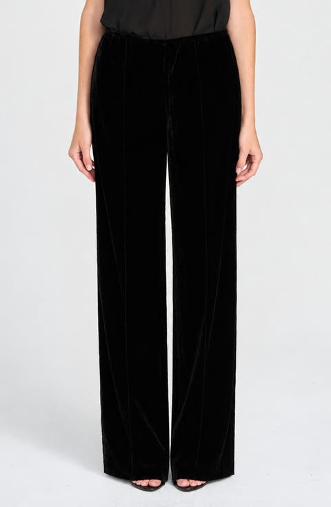 x Rose Lola Rose Wide Leg Velvet Pants