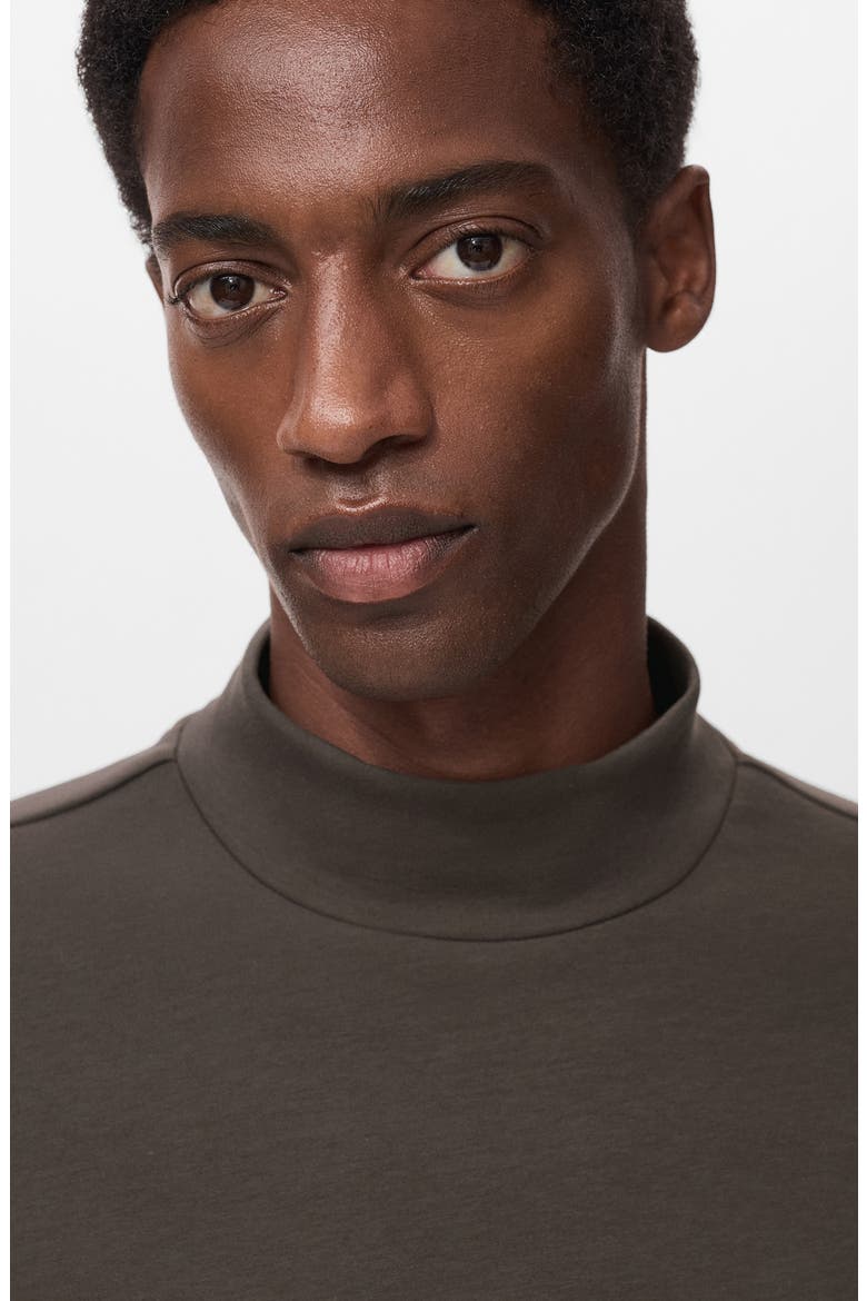Slim Fit Long Sleeve Mock Neck Thermolite® T-Shirt, Alternate, color, MINK GREY