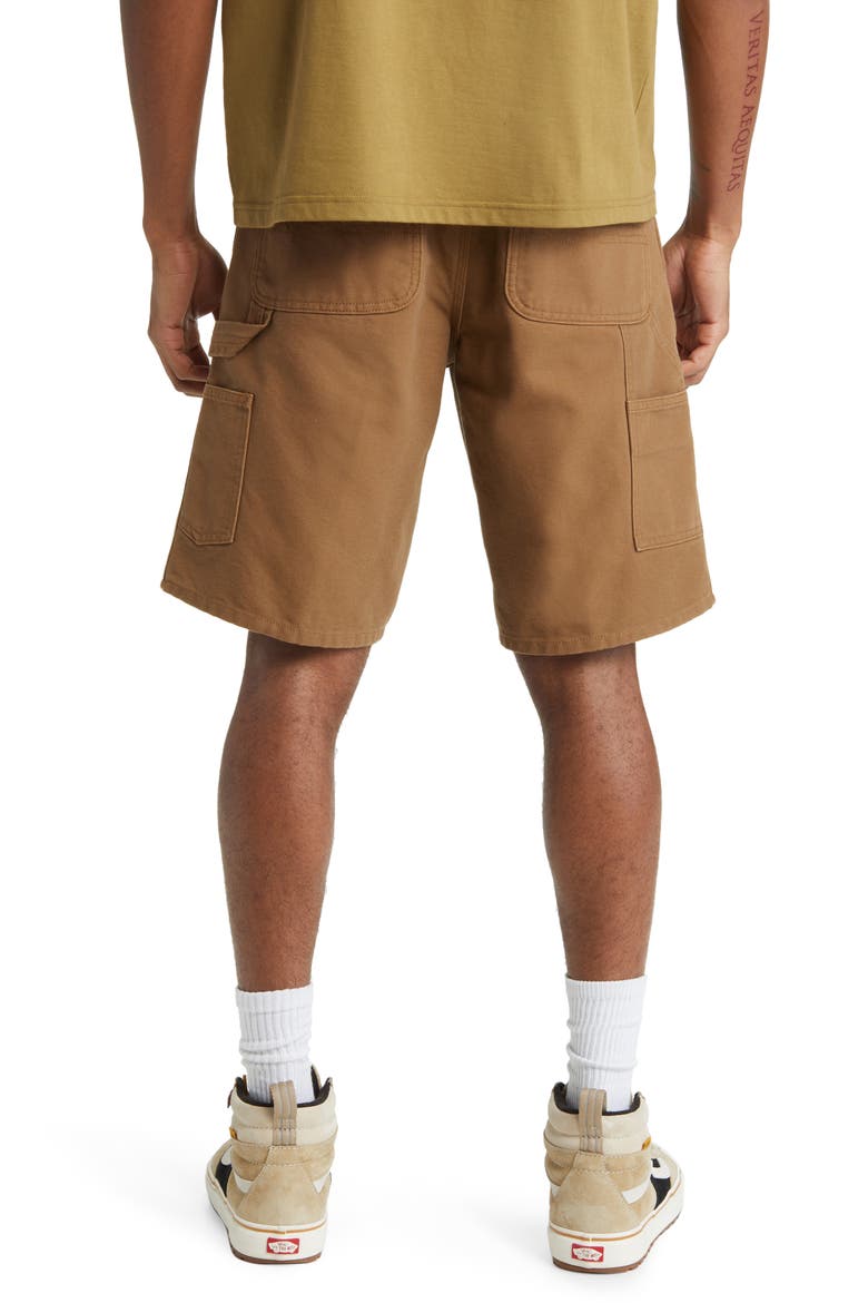Organic Cotton Canvas Carpenter Shorts, Alternate, color, HAMILTON BROWN
