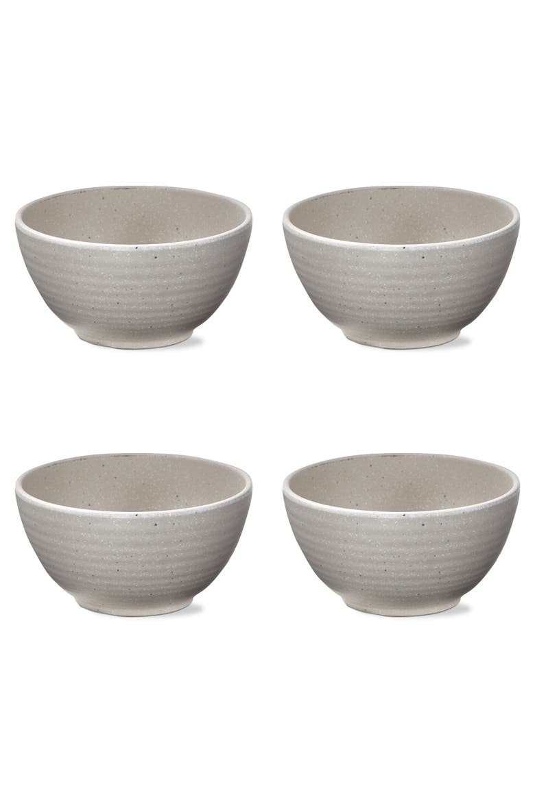 Cream Brooklyn Melamine Dinnerware Bowl Set of Four Beige, Main, color, Beige