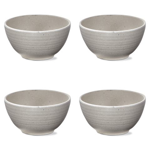 Cream Brooklyn Melamine Dinnerware Bowl Set of Four Beige