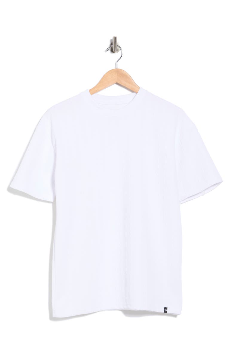 T.R. PREMIUM Textured Knit T-Shirt, Main, color, White