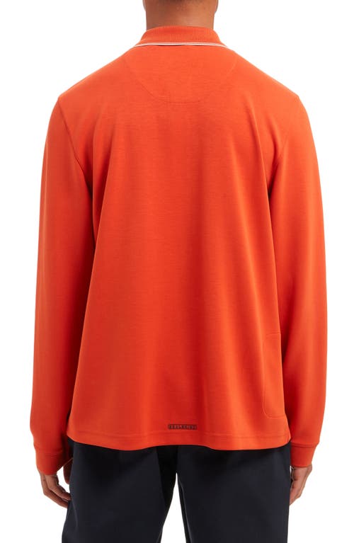Sealskinz Belaugh Tipped Long Sleeve Polo In Orange