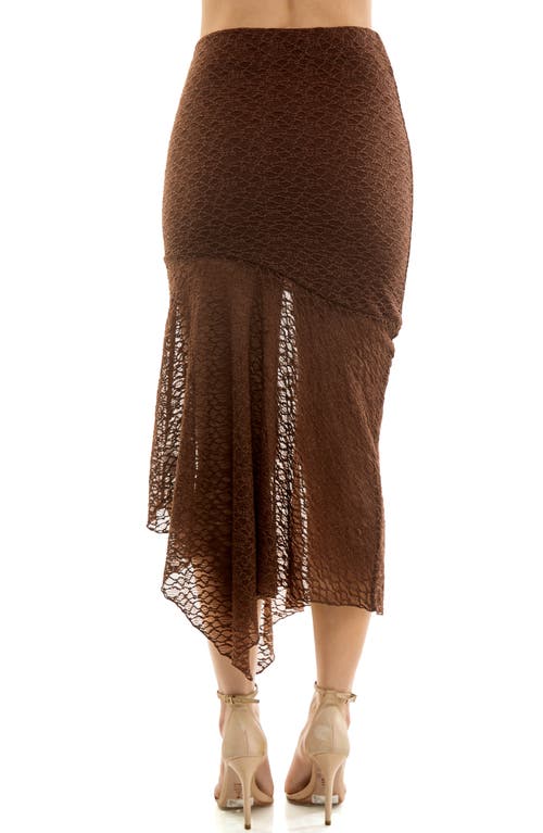 Urban Social Lace Seamed Bias Cut Midi Skirt
