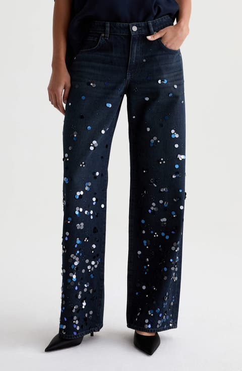 Adria Low Rise Wide Leg Jeans