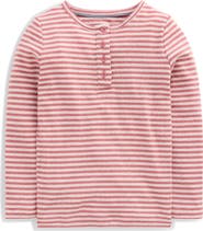 Mini Boden Kids' Long Sleeve Henley Pointelle T-Shirt