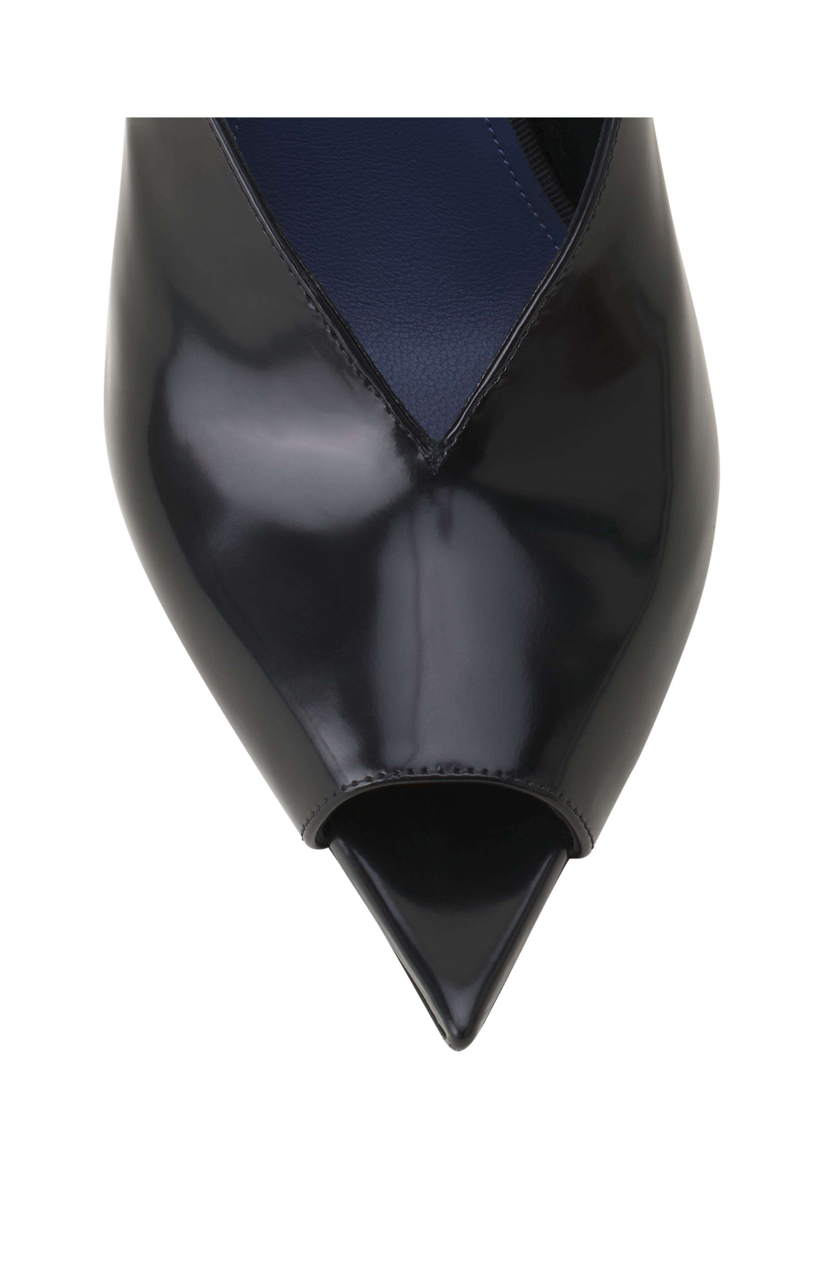 Lanvin Midnight Step Mule In Patent Leather, Alternate, color, Noir