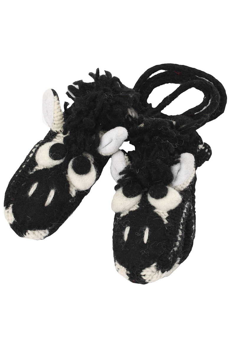 Zebra Mittens, Main, color, Black