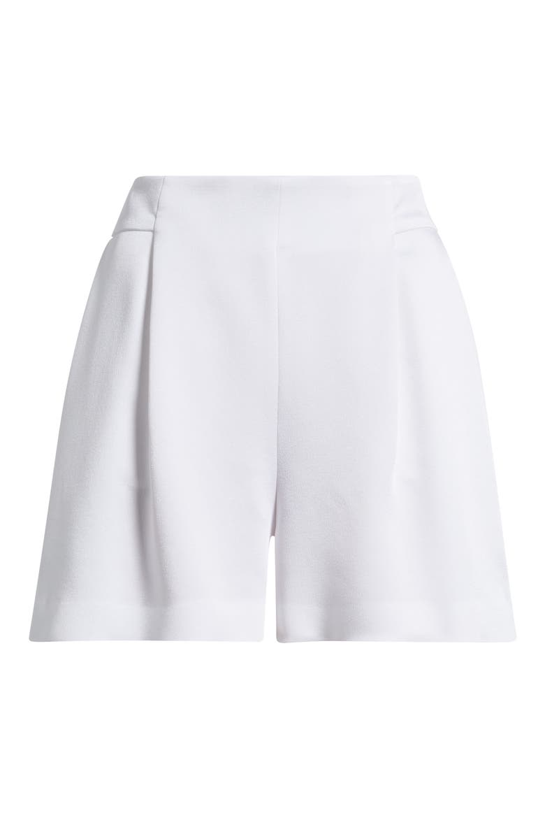 Tulania Pleated High Waist Shorts, Alternate, color, WHT