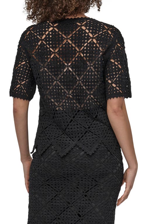 Dkny Womens Crocheted Short Sleeve Sweater Midi Sweater Skirt